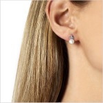 Yoko London - Trend Freshwater Pearl and Diamond Stud Earrings In White Gold 